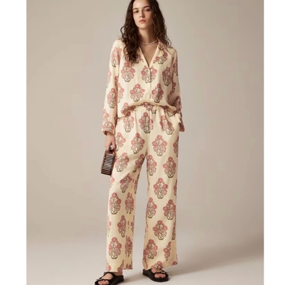 J Crew Cropped Stratus pant in block print, NWT SZ L - Picture 1 of 13